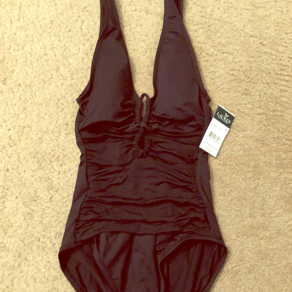 Ralph Lauren black one piece swim suit